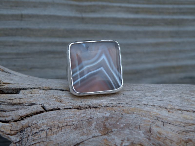 Moroccan Agate Ring Size 6.75 - product images  of 