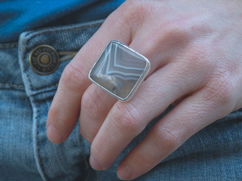 Moroccan Agate Ring Size 6.75 - product images  of 