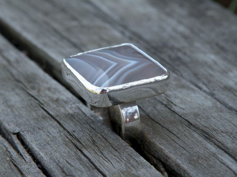 Moroccan Agate Ring Size 6.75 - product images  of 