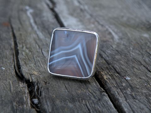 Moroccan,Agate,Ring,Size,6.75,Moroccan Agate, Agate Ring, Moroccan agate ring, sterling agate ring, handmade agate ring, agate, brown agate, striped agate ring, striped agate, silver
