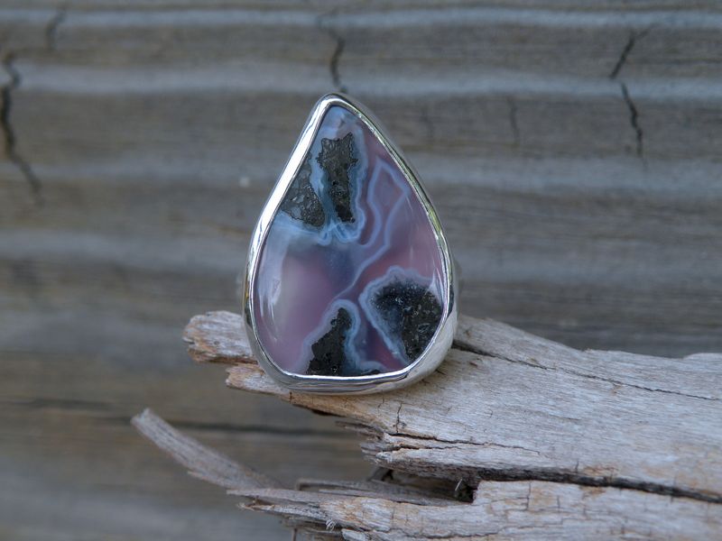 Rare Purple Chalcedony Ring Size 8 - product images  of 