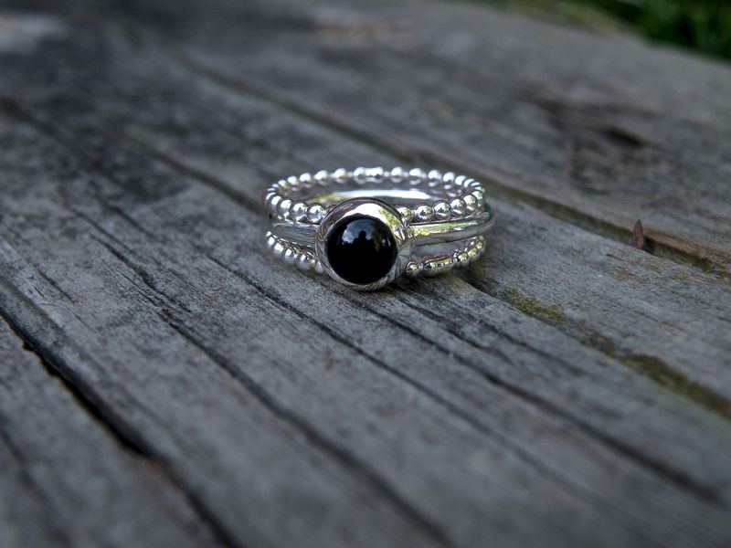 Black Onyx Cabochon Stacking Set - product images  of 