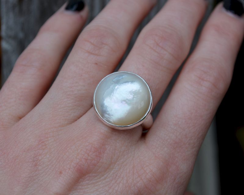 Large Mother Of Pearl Ring - product images  of 
