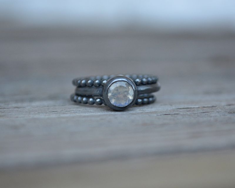 Rainbow Moonstone Faceted Stacking Set - product images  of 