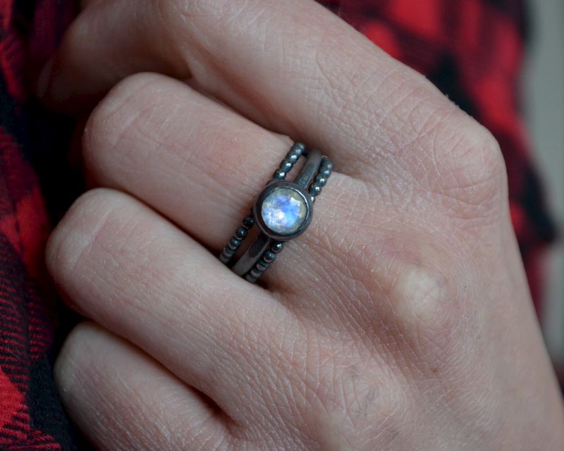 Rainbow Moonstone Faceted Stacking Set - product images  of 