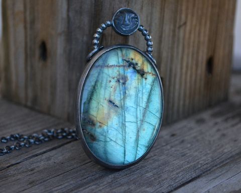 Labradorite,and,Moonstone,Lighthouse,Necklace,labradorite moonstone necklace, labradorite and moonstone, labradorite, moonstone, labradorite necklace, moonstone necklace, healing necklace, healing, sterling silver, lighthouse necklace, OOAK necklace, one of a kind necklace, handmade necklace, lightho