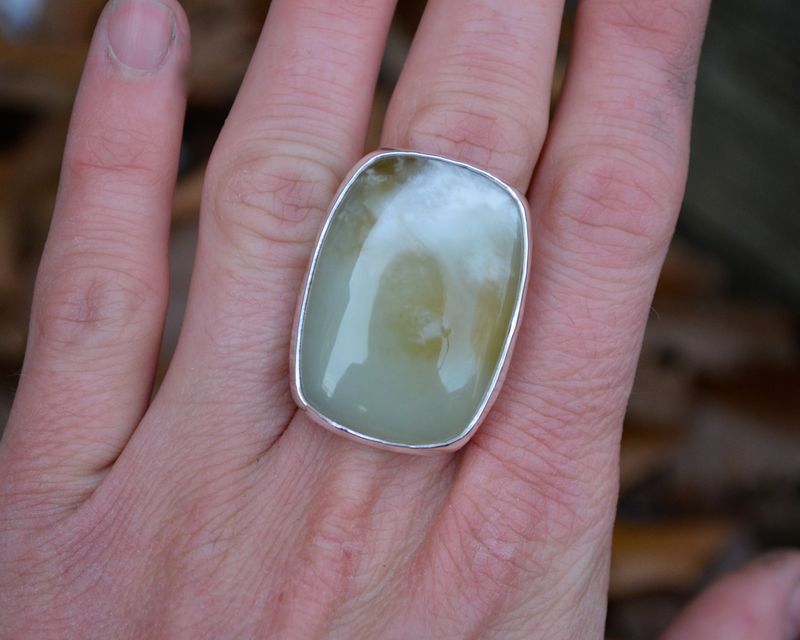 Nephrite Jade Ring, Size 6.25 - product images  of 