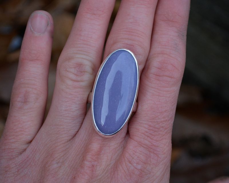 Purple Chalcedony Ring Size 7.25 - product images  of 