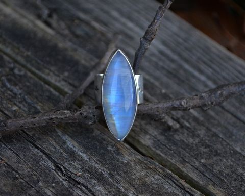 Rainbow,Moonstone,Marquise,Star,Band,Ring,Size,7.25,rainbow moonstone, rainbow moonstone ring, moonstone ring, marquise moonstone ring, marquise moonstone, marquise ring, sterling silver, silver moonstone ring, handmade moonstone ring, size 7.25, 