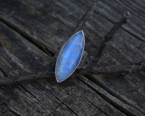 Rainbow,Moonstone,Marquise,Star,Band,Ring,Size,6,rainbow moonstone rings, rainbow moonstone, moonstone ring, sterling silver rings, sterling silver moonstone rings, moonstone, sterling silver, star band ring, stars and moonstone, handmade moonstone ring, marquise moonstone