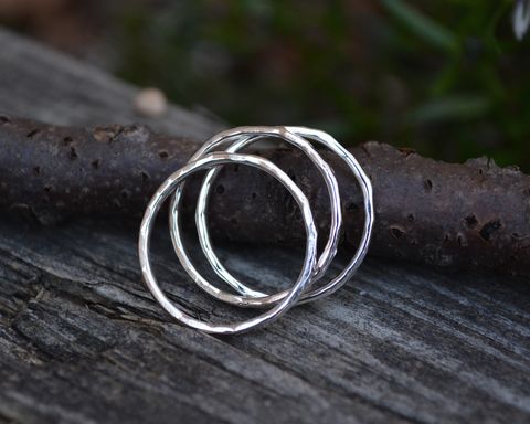 Sterling,Silver,Stacking,Rings,Set,of,Three,Sterling Silver stacking rings, handmade sterling silver stack rings, stacking rings, sterling silver, silver stack rings, 