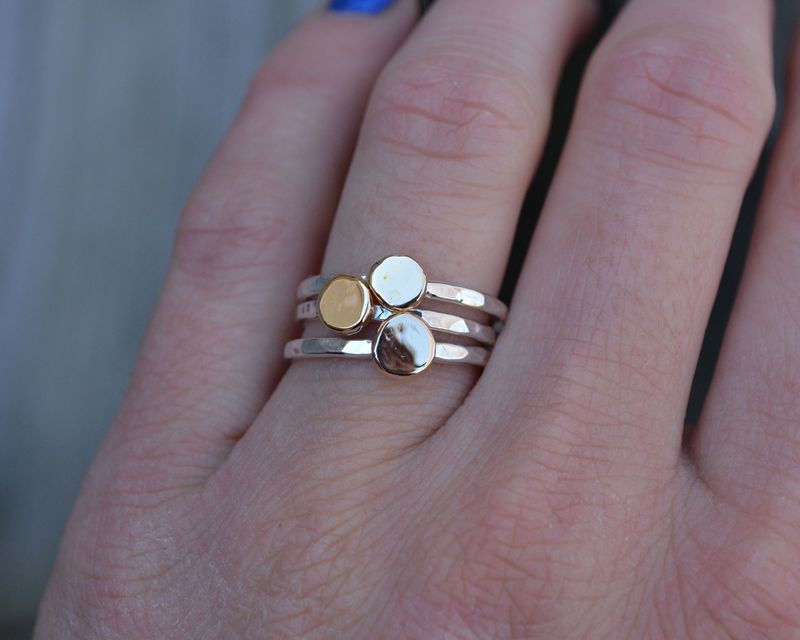 Brass and Silver Stacking Ring - product images  of 