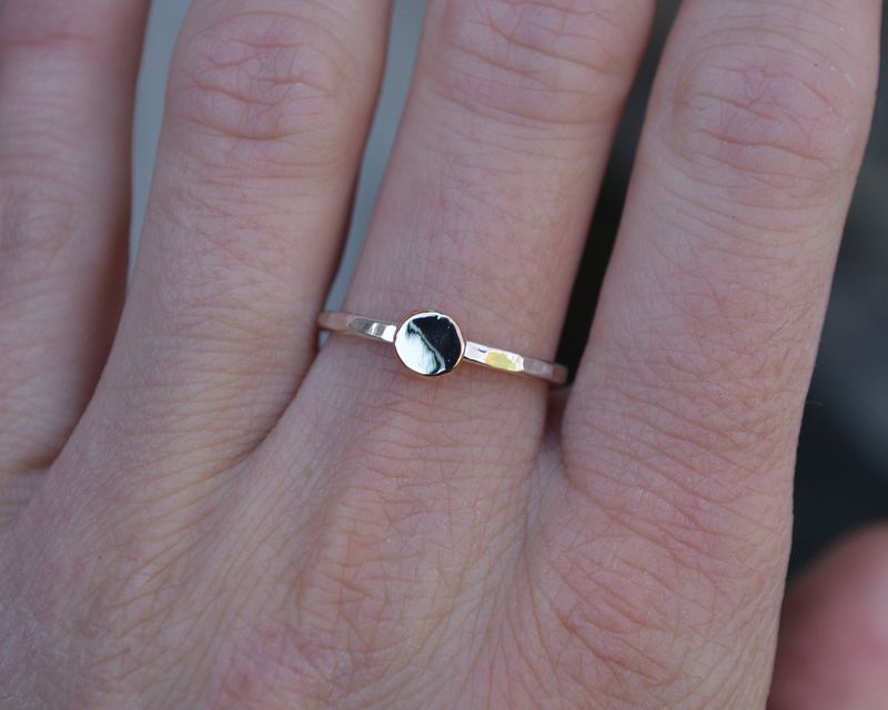 Brass and Silver Stacking Ring - product images  of 