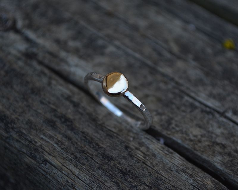 Brass and Silver Stacking Ring - product images  of 
