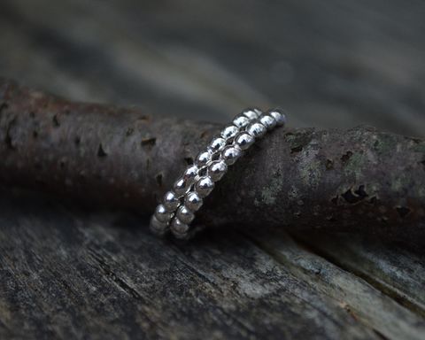 Beaded,Stacking,Ring,beaded stacking ring, beaded band, beaded silver stacking ring, handmade beaded stacking ring, stacking ring, sterling silver stacking ring, beaded band ring, silver