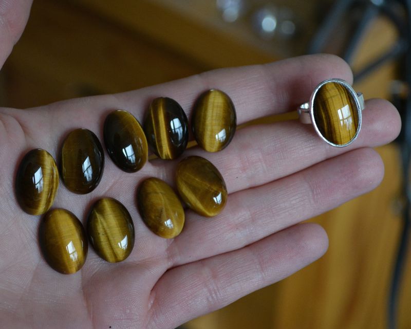 Tigers Eye Ring, Tigers Eye, Sterling Silver Ring - product images  of 