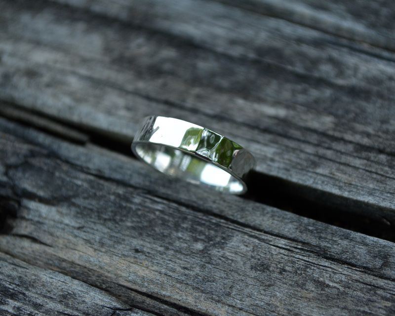 Hammered Sterling Silver Ring - Unisex - product images  of 