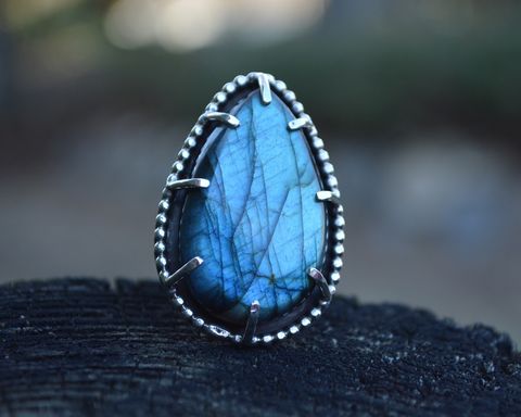 Labradorite,Prong,Ring,Size,8.5,labradorite prong ring, labradorite prong set ring, labradorite ring, labradorite, sterling silver, sterling silver labradorite ring, silver labradorite ring, prong set cabochon, cabochon ring, artisan labradorite ring, handmade labradorite prong ring, me