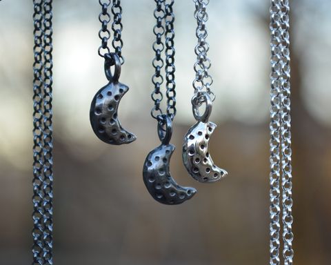 Crescent,Moon,Necklace,moon necklace, crescent moon necklace, crescent moon, sterling silver moon necklace, sterling silver crescent moon necklace, moon, silver moon necklace, handmade moon necklace, 