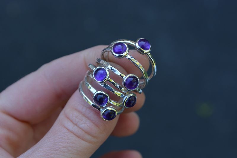 Amethyst Stacking Rings  - product images  of 