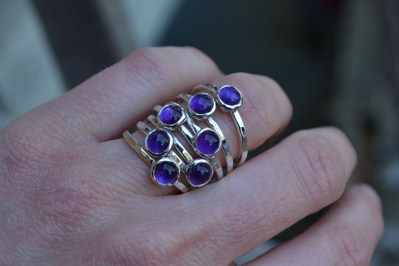 Amethyst Stacking Rings  - product images  of 