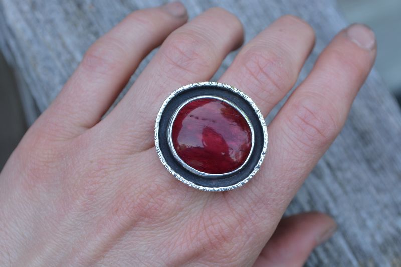 Red Alunite Ring Size 7 - product images  of 
