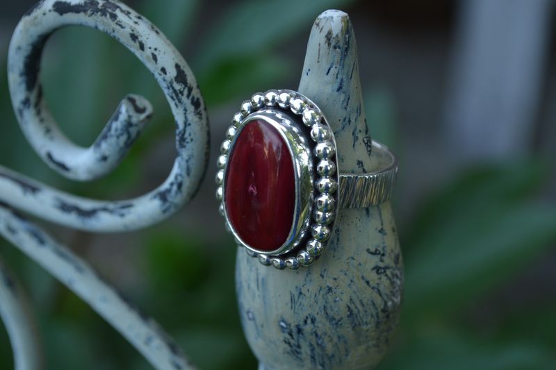 Red Alunite Ring Size 8.75 - product images  of 