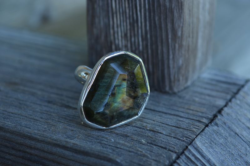 Labradorite Rose Cut Ring - product images  of 