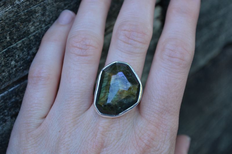 Labradorite Rose Cut Ring - product images  of 