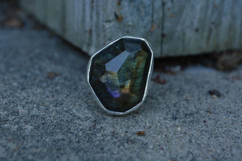 Labradorite Rose Cut Ring - product images  of 