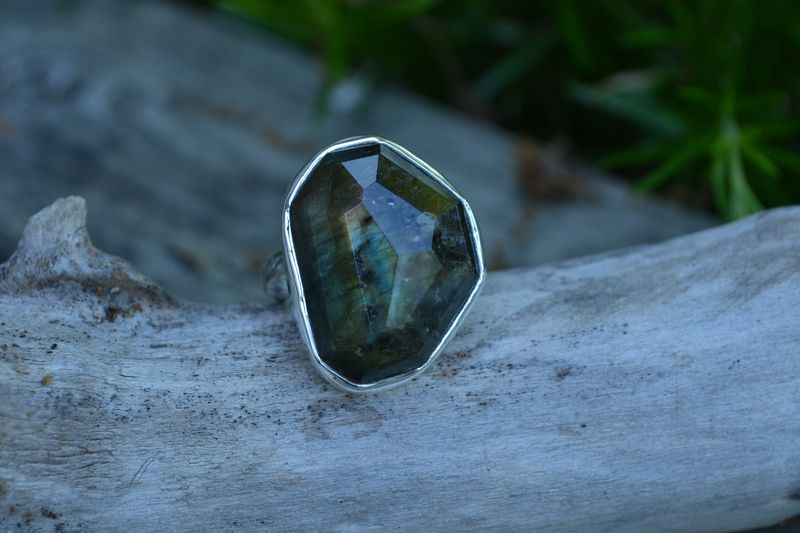 Labradorite Rose Cut Ring - product images  of 