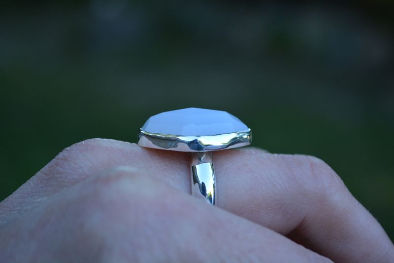 Blue Chalcedony Rose Cut Ring - product images  of 