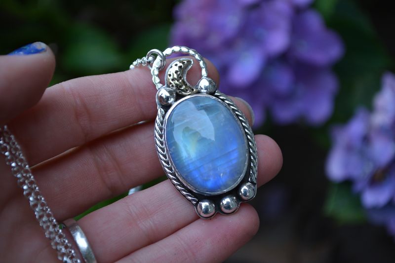 MoonStone Moon Necklace - product images  of 