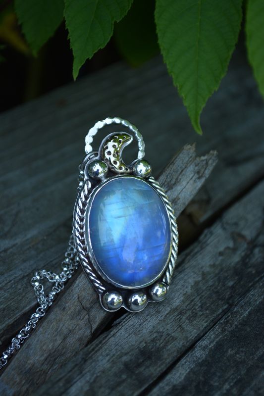 MoonStone Moon Necklace - product images  of 