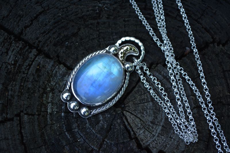 MoonStone Moon Necklace - product images  of 