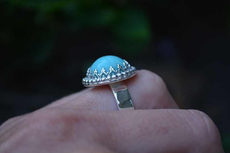 Amazonite Rings Sizes 6.25 & 7.5 - product images  of 