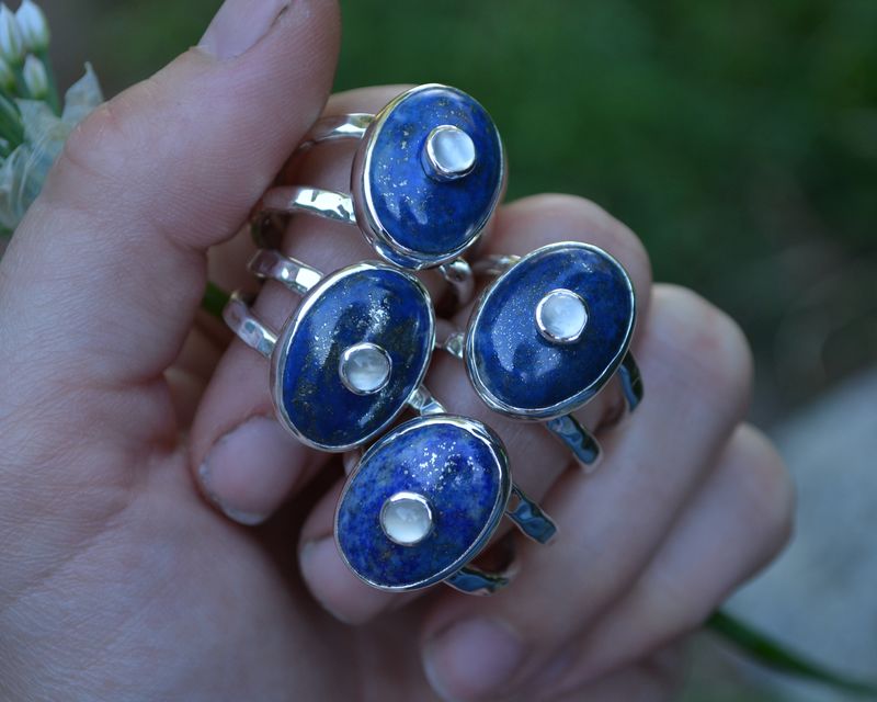 Lapis Moonstone Rings - product images  of 