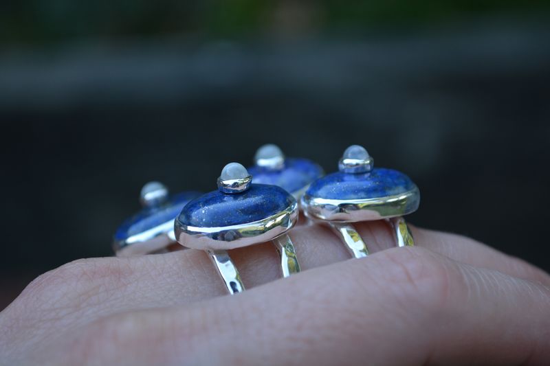 Lapis Moonstone Rings - product images  of 
