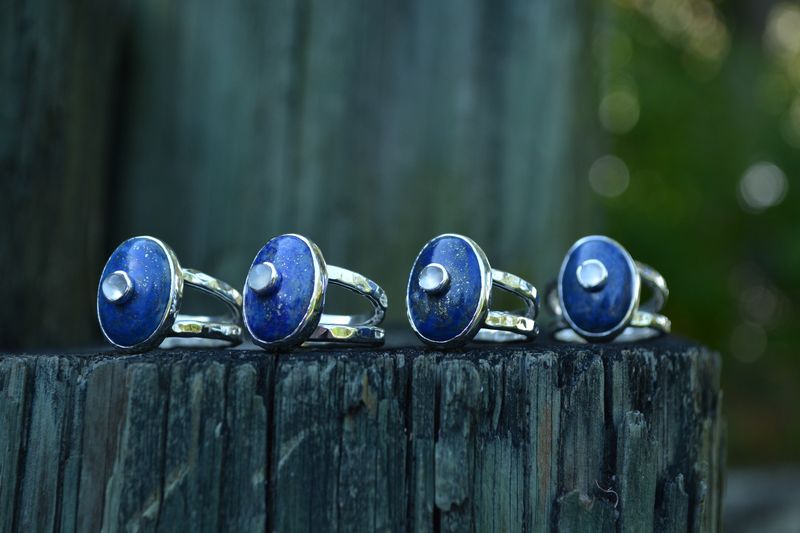 Lapis Moonstone Rings - product images  of 