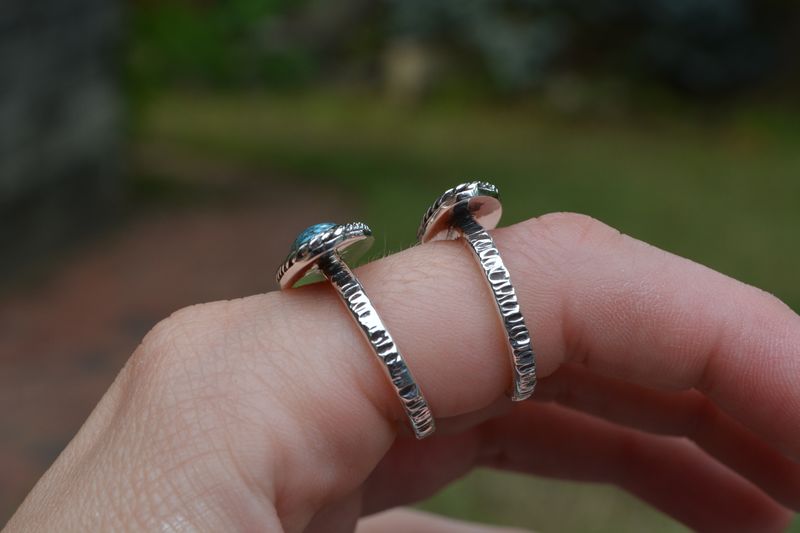 Turquoise Marquise Rings Size 6.25 & 7.5 - product images  of 