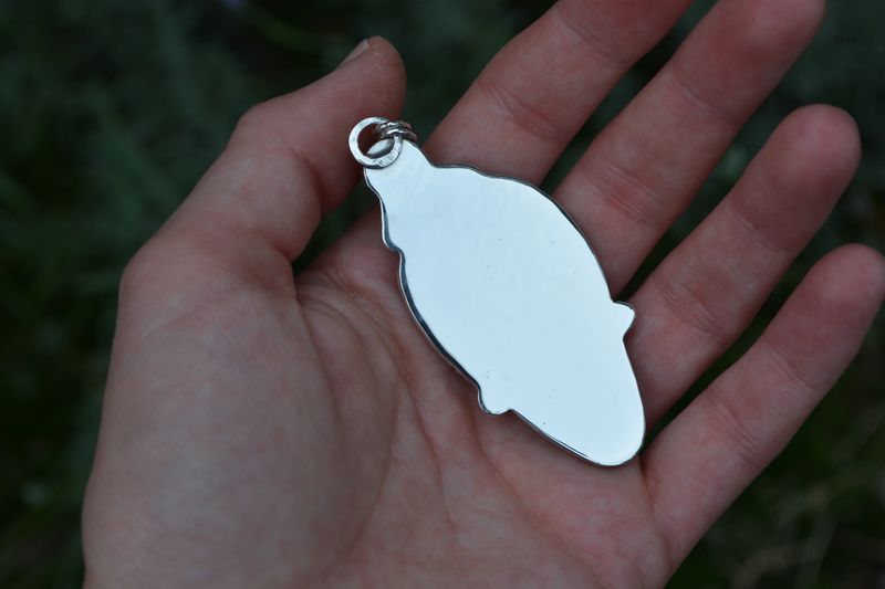 Turquoise Leaf and Black Opal Necklace - product images  of 