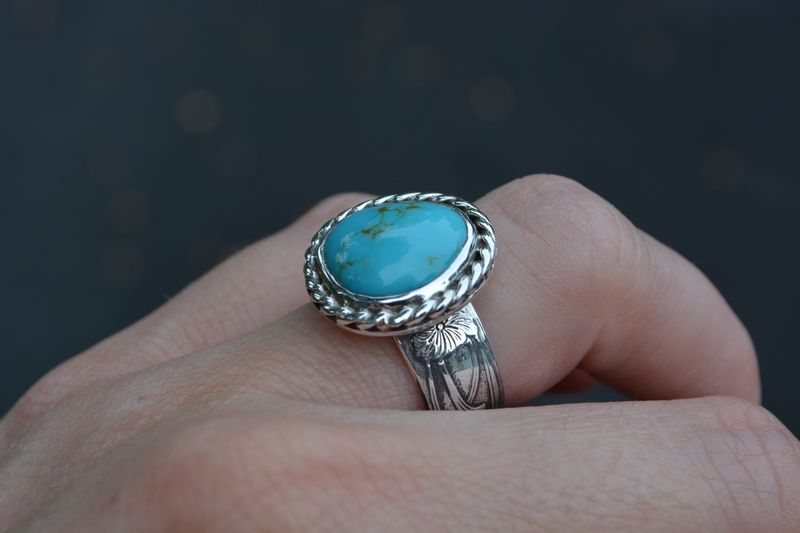 Kingman Turquoise Ring Size 6 - product images  of 