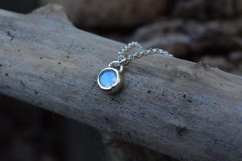 Faceted Rainbow Moonstone Necklace - product images  of 