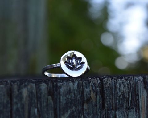 Lotus,Stacking,Ring,lotus stacking ring, lotus ring, lotus, lotus flower ring, sterling silver lotus ring, flower ring, yoga ring, meshedesigns