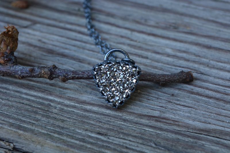 Silver Druzy Necklace - product images  of 
