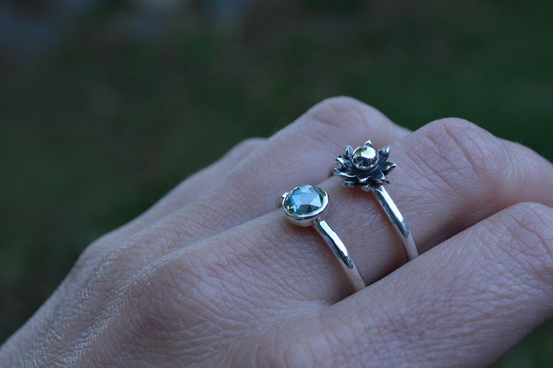 Moissanite Daisy Double Banded Ring - product images  of 