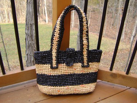 Black/Brown,Handbag,from,recycled,plastic,purse, recycled plastic, recycled bags, tote bag