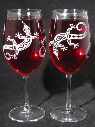 Lizard Wine Glasses Gecko Personalized Gift Desert Wedding Lizard Wine Glasses Gecko Personalized Gift Desert Wedding