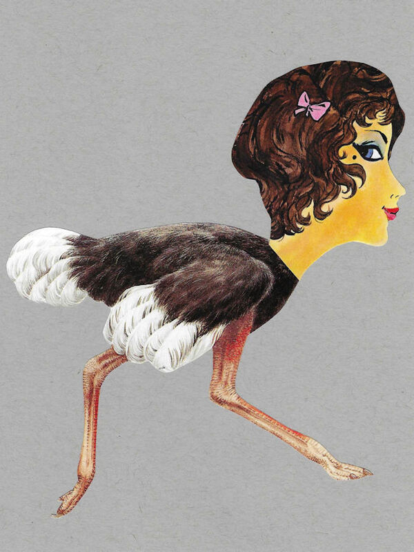 Ostrich Lady, Original Collage - product images