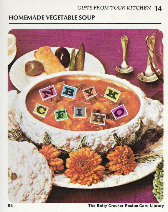 Original Collage Art - Alphabet Soup Artwork - product images